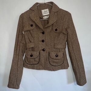 Urban Behavior Brown Tweed Dark Academia Blazer Size Small